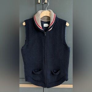 K516 Cotton Knit Down & Feather fill Vest with pockets